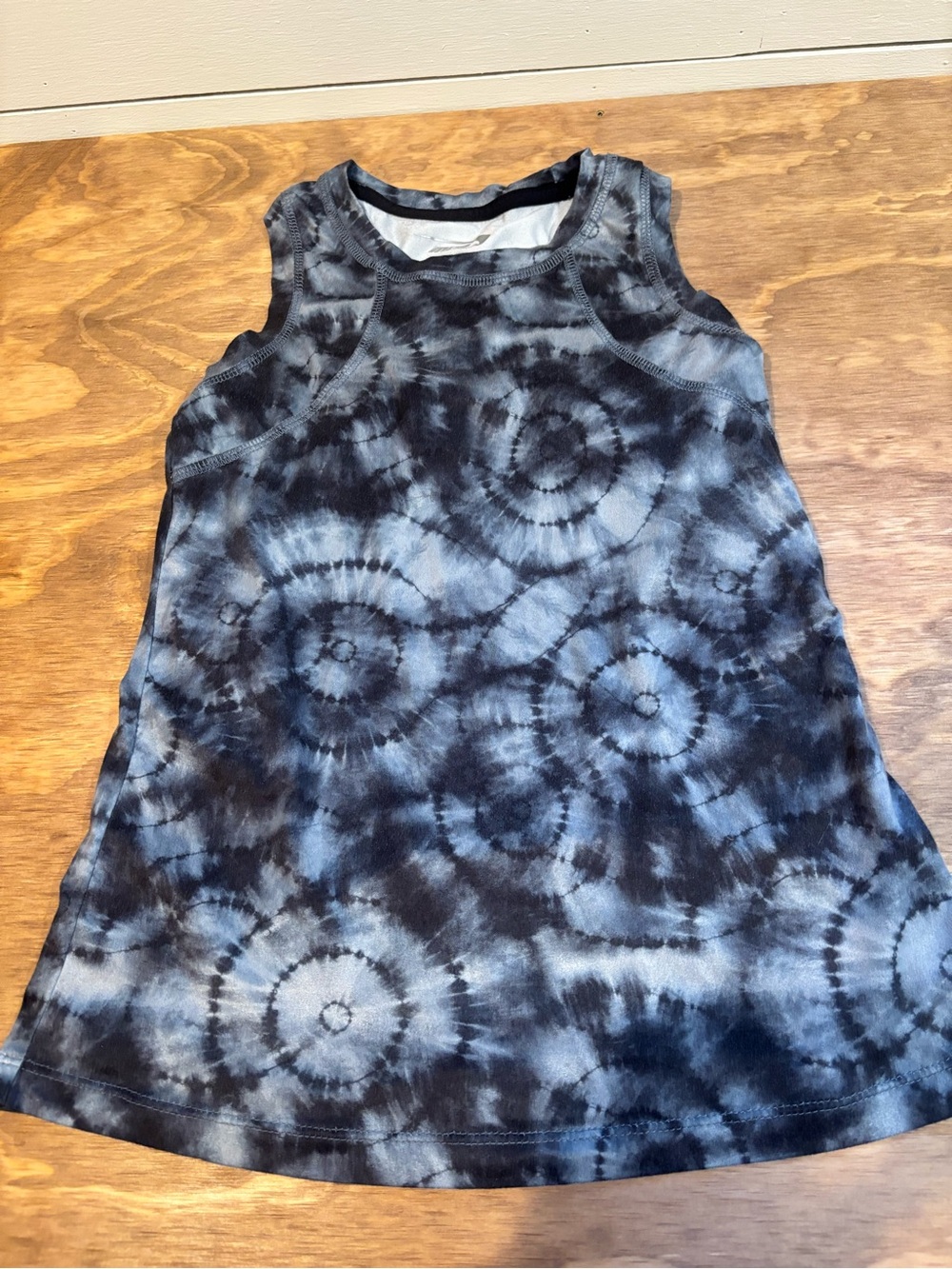 Navy and Gray Tie-Dye Tank